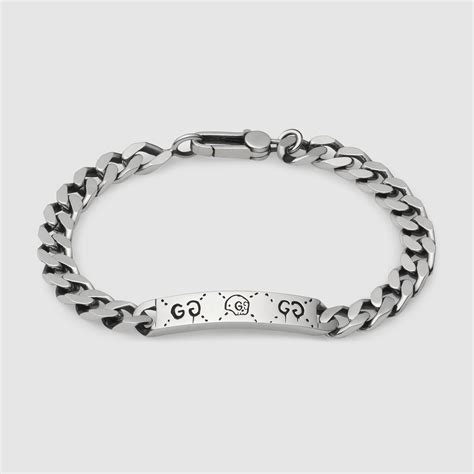 gucci ghost chain bracelet in silver ราคา|gucci chain bracelet.